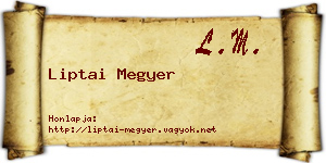 Liptai Megyer névjegykártya